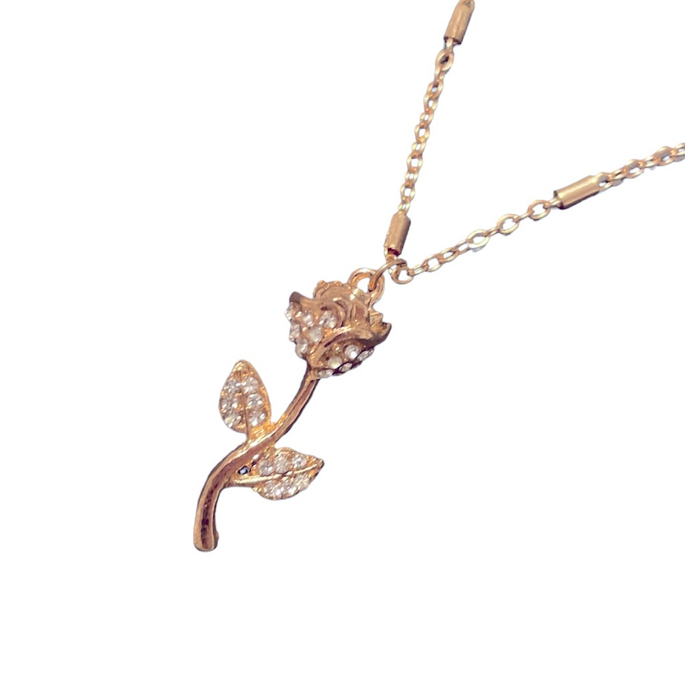 Vintage Rose Gold Pendant Necklace